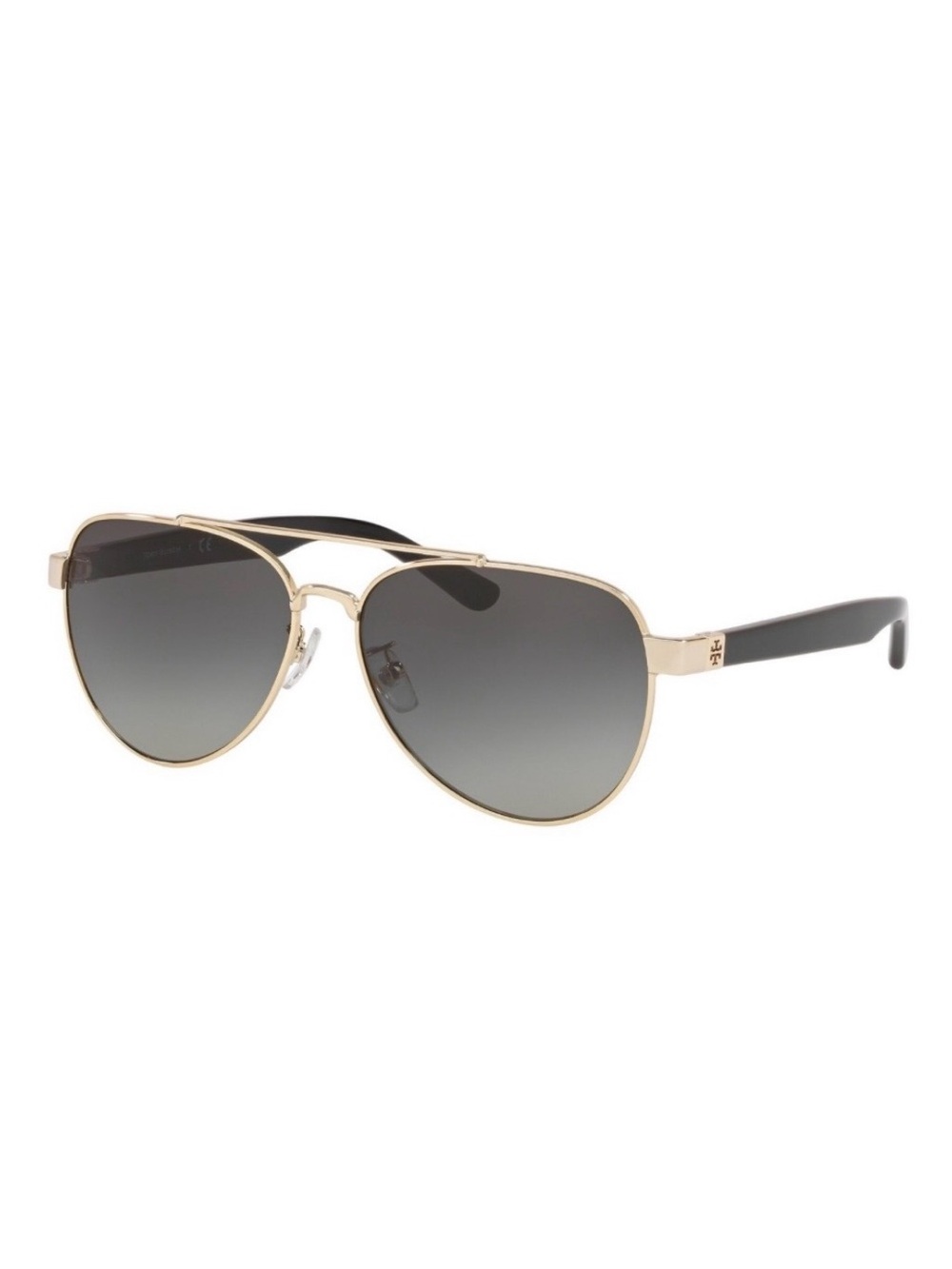 Tory Burch TY6070 Gold Aviator Sunglasses with Dark Gradient Lenses